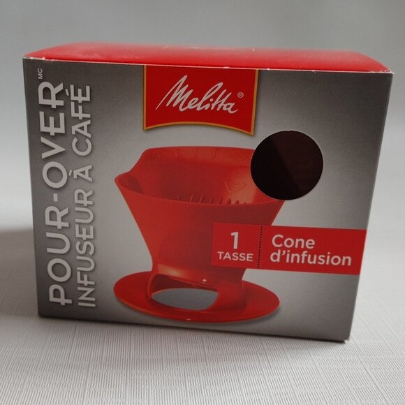 Melitta 640820 Ready Set Joe Filter Cone Pour over Cone Manual Brewer, One Cup - Picture 3 of 5